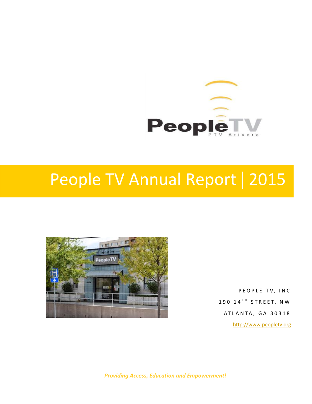 People TV Annual Report | 2015