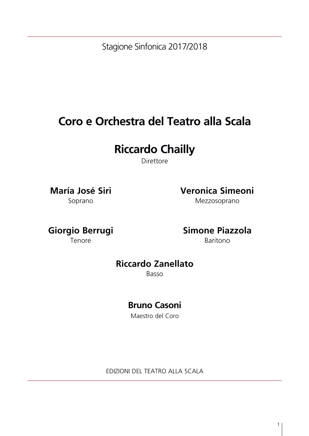 Coro E Orchestra Del Teatro Alla Scala Riccardo Chailly