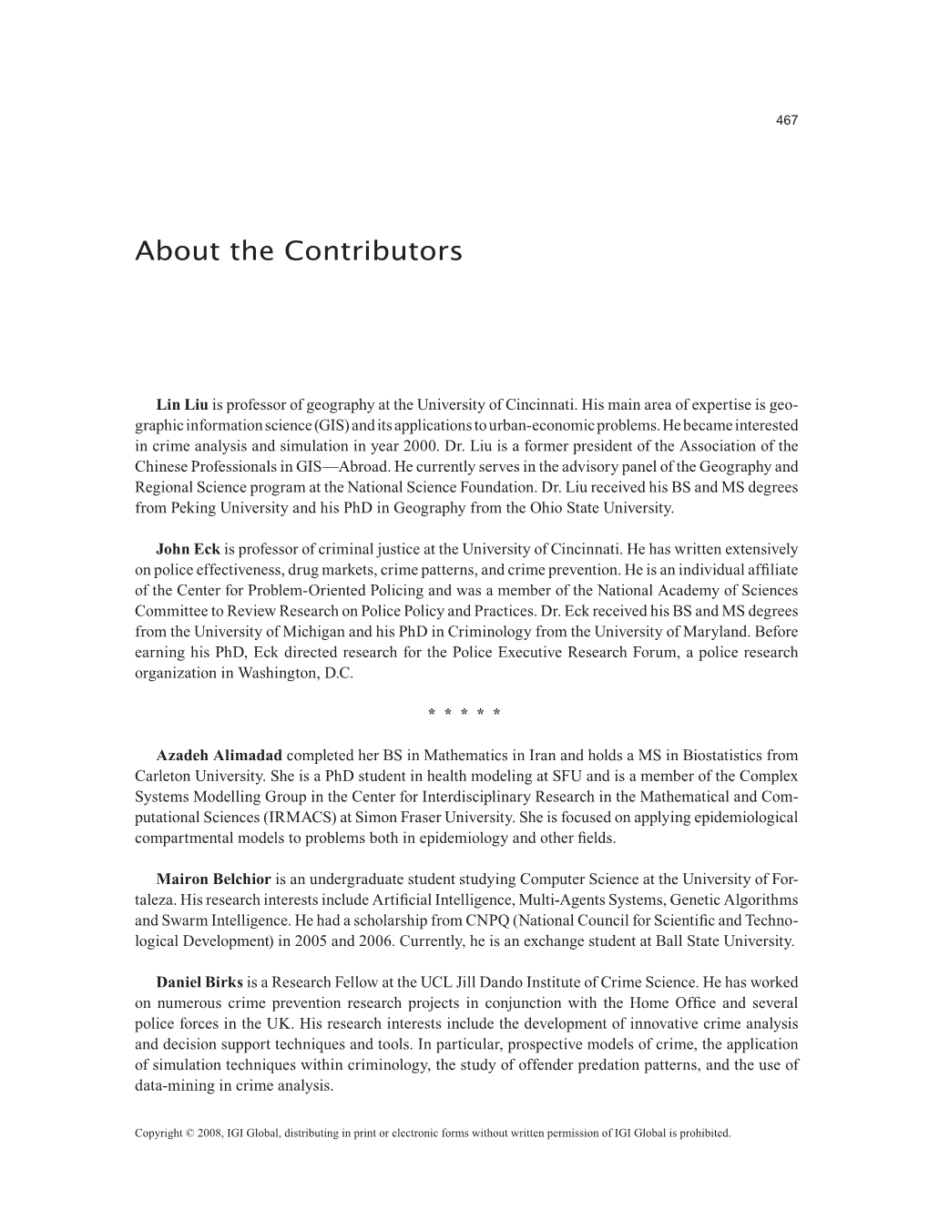 About the Contributors