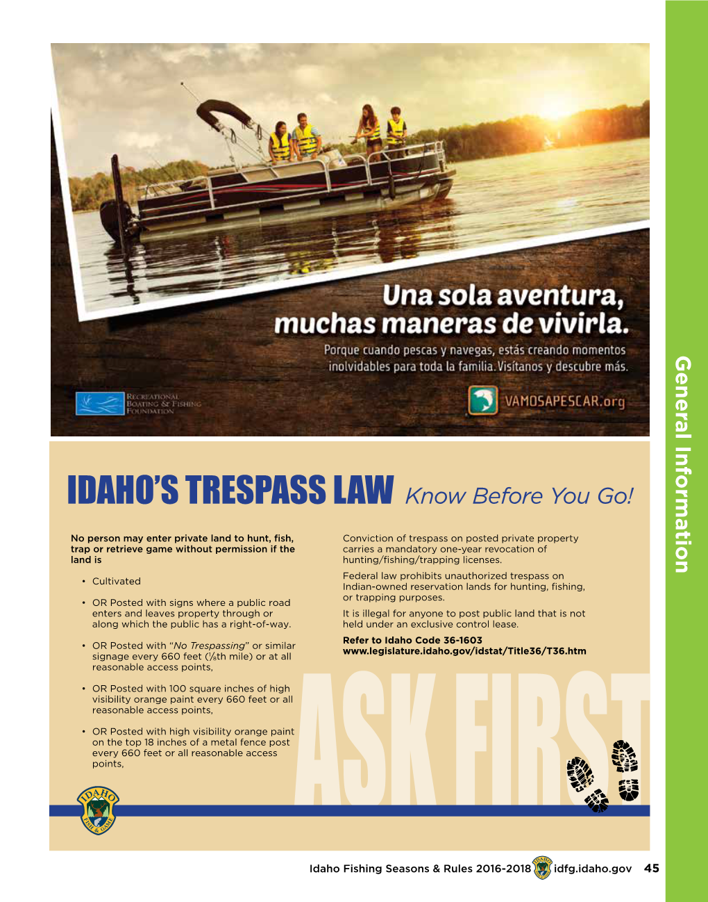 IDAHO's TRESPASS LAW Know Before You