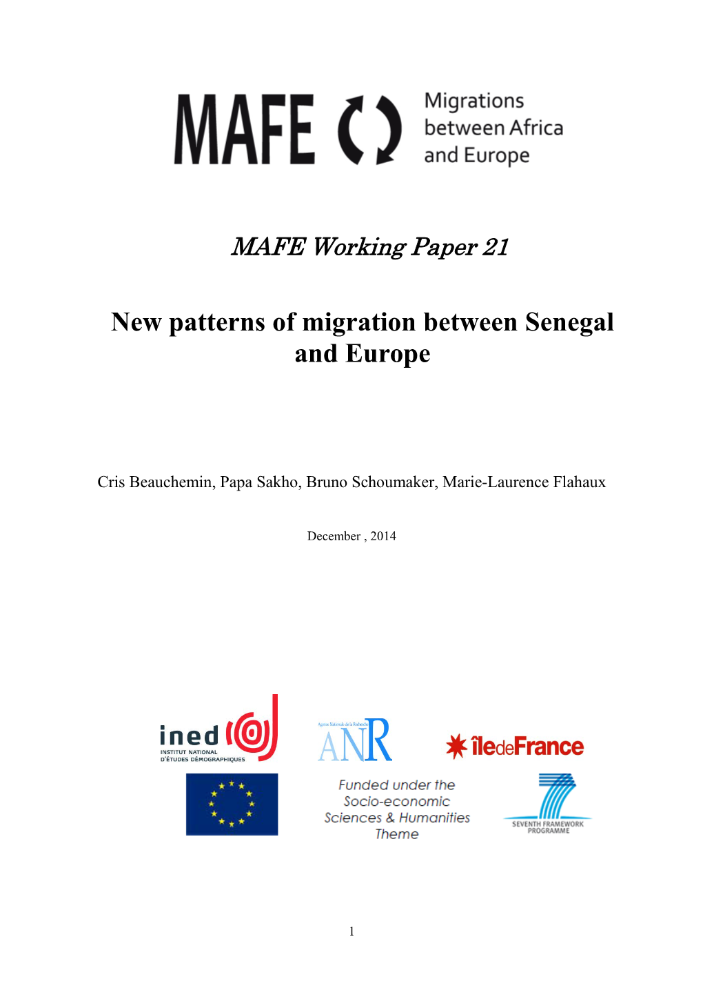 New Patterns of Migration Between Senegal and Europe