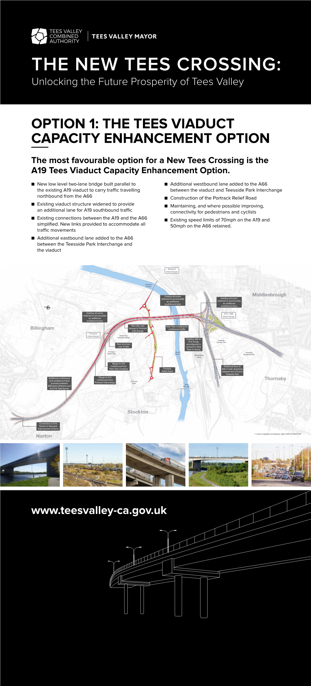 New Low Level Two-Lane Bridge Built Parallel to the Existing A19 Viaduct to Carry Traffic Travelling Northbound from The