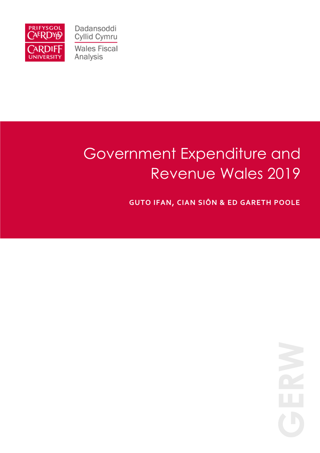 Government Expenditure and Revenue Wales 2019