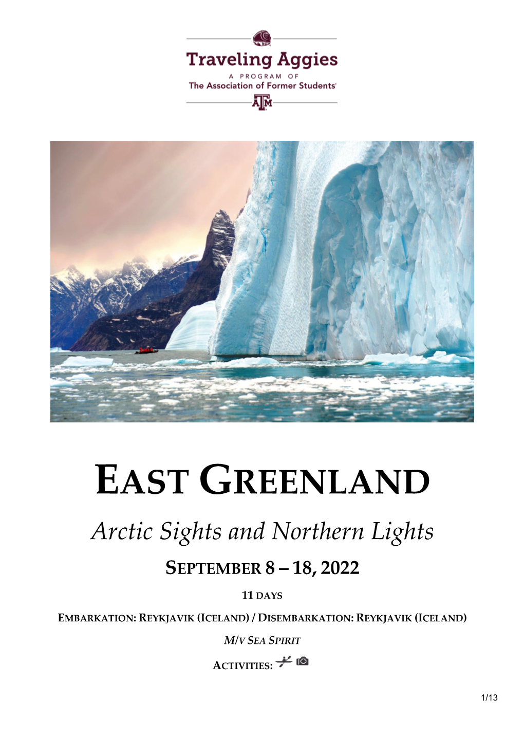 EAST GREENLAND Arctic Sights and Northern Lights