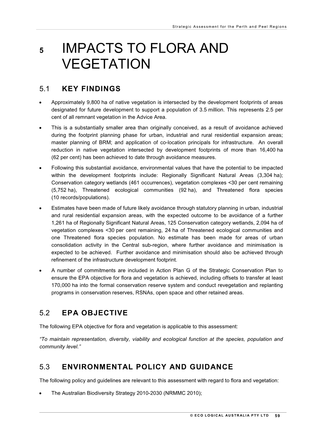 Impacts to Flora and Vegetation