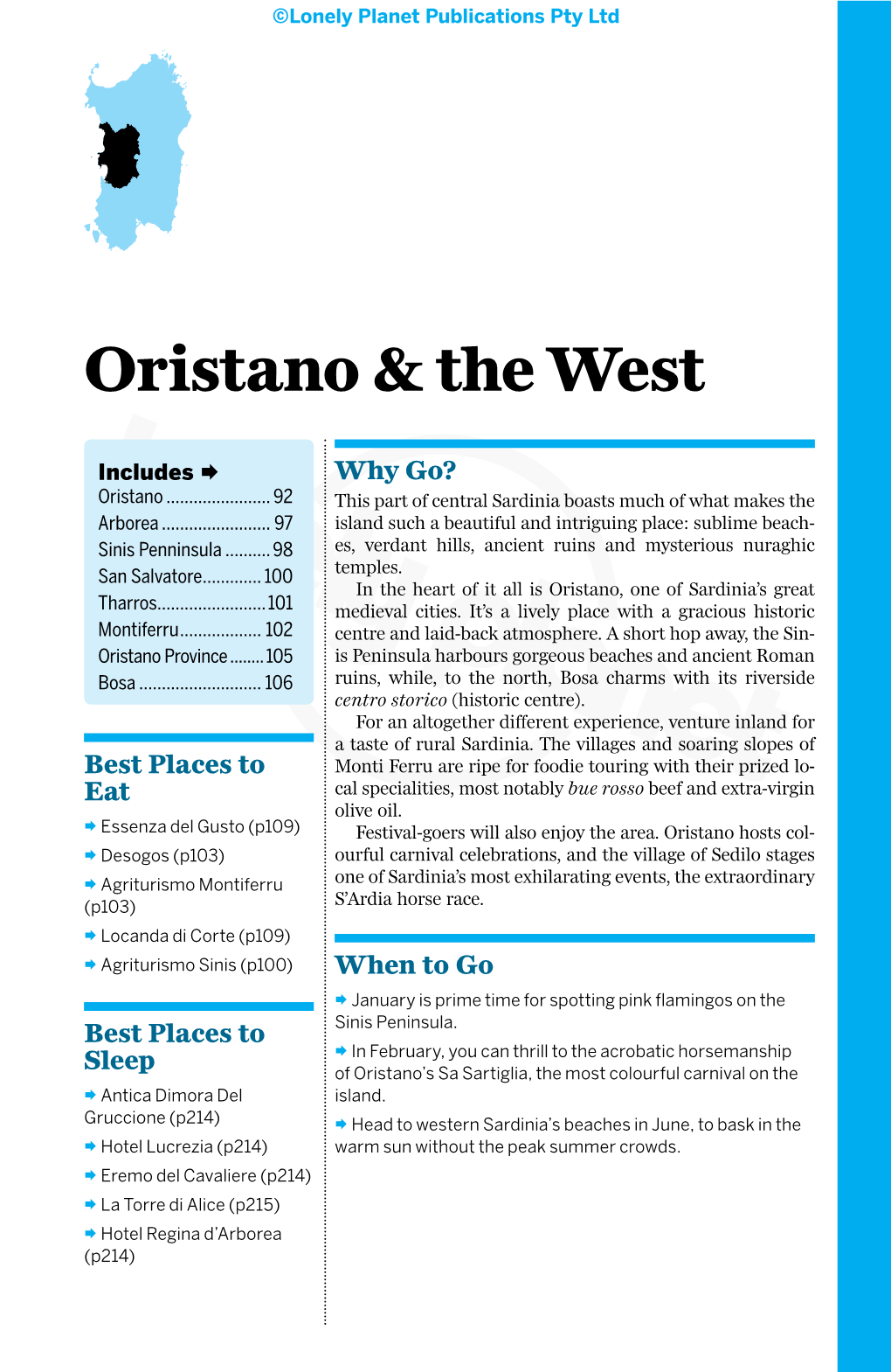 Oristano & the West