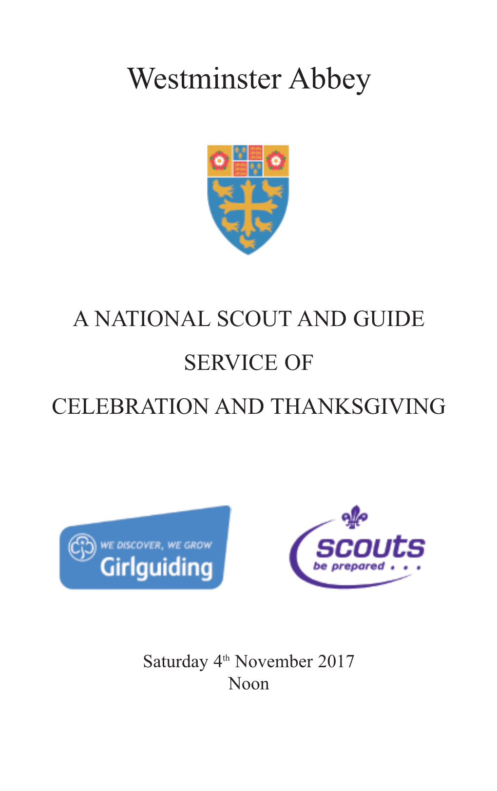 A National Scout and Guide Service of Celebration and Thanksgiving