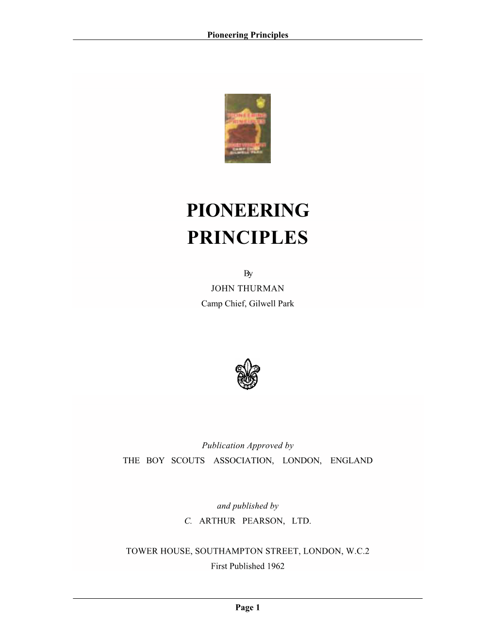 Pioneering Principles