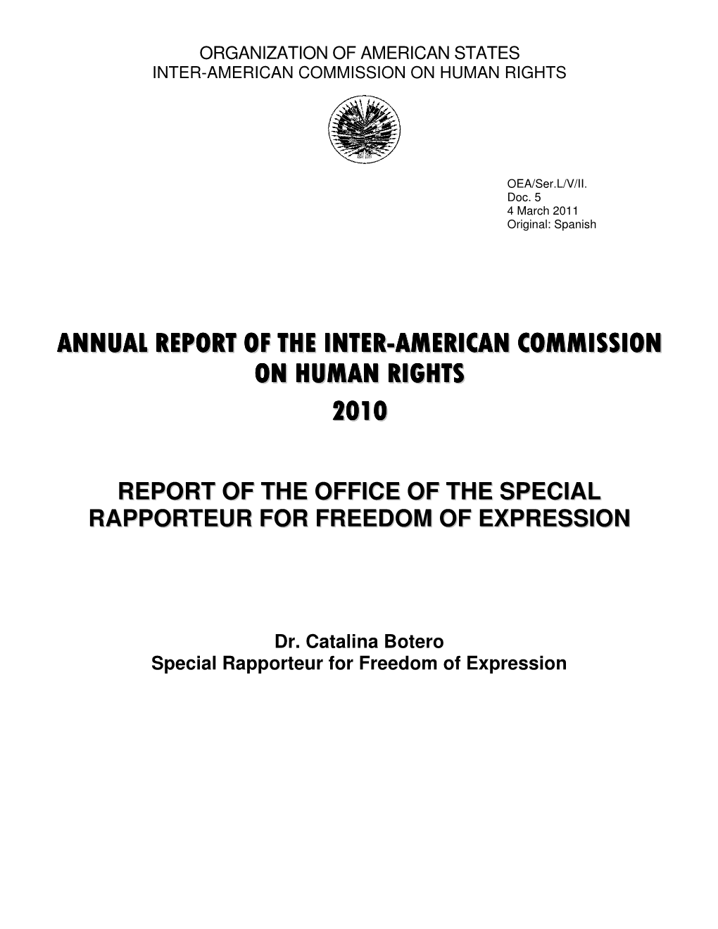 Annual Report of the Inter-American Commission on Human Rights