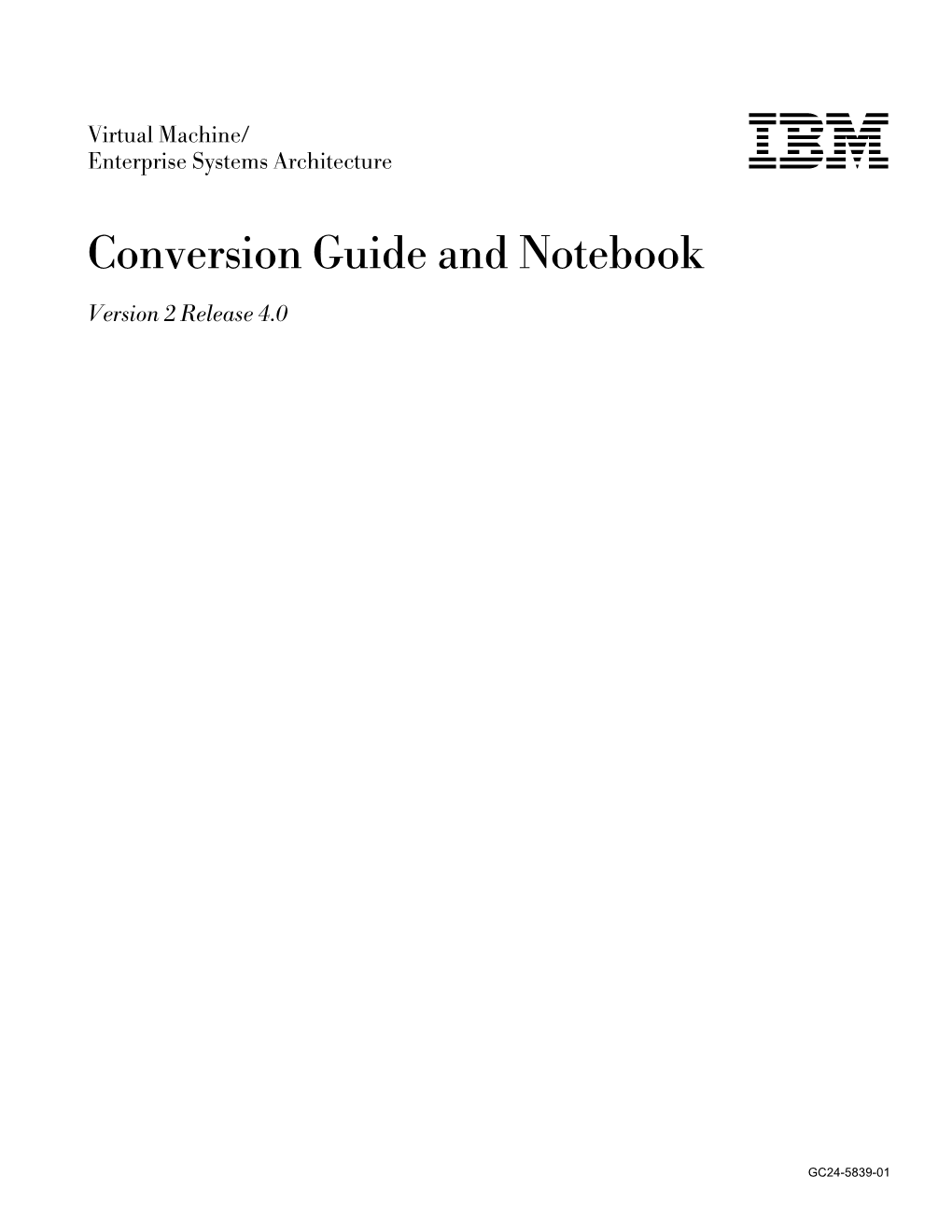 Conversion Guide and Notebook Version 2 Release 4.0