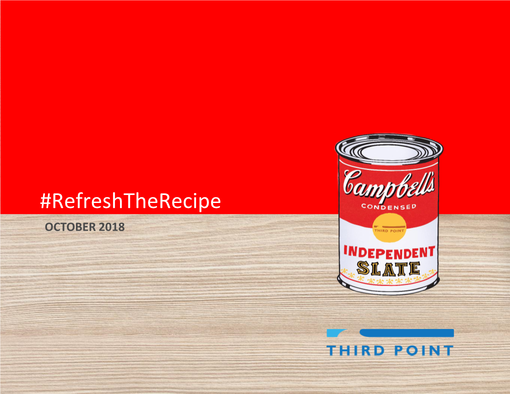 Refreshtherecipe OCTOBER 2018 DISCLAIMER