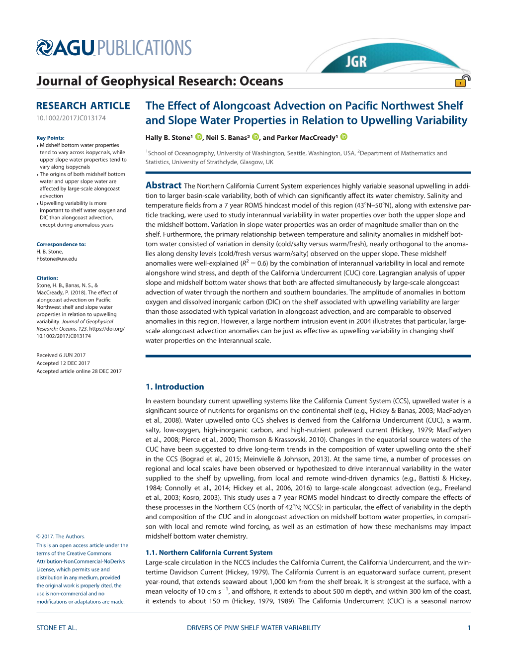 The Effect of Alongcoast Advection on Pacific Northwest Shelf and Slope