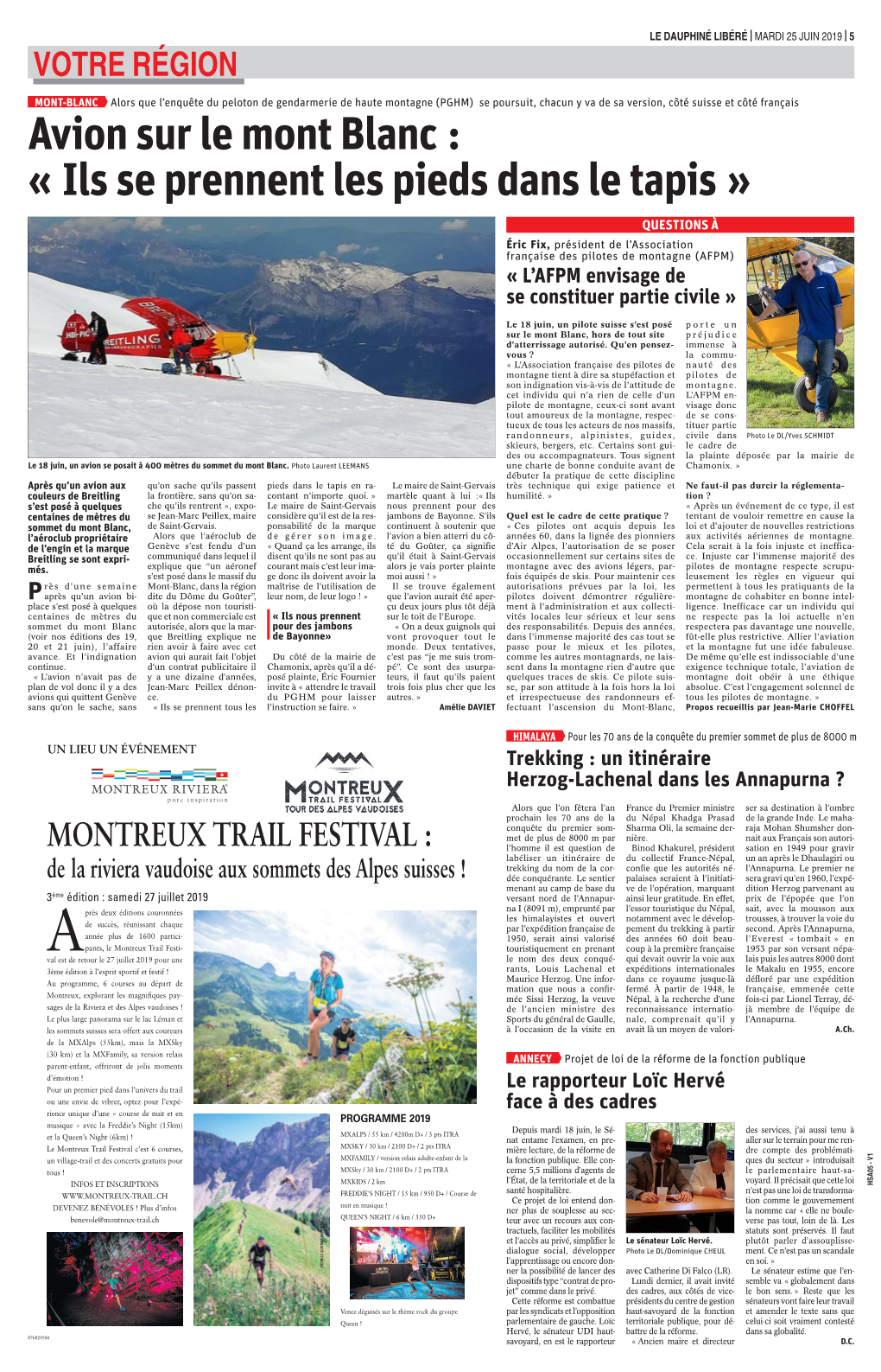 Avion Sur Le Mont Blanc : « Ils Se Prennent Les Pieds Dans Le Tapis »