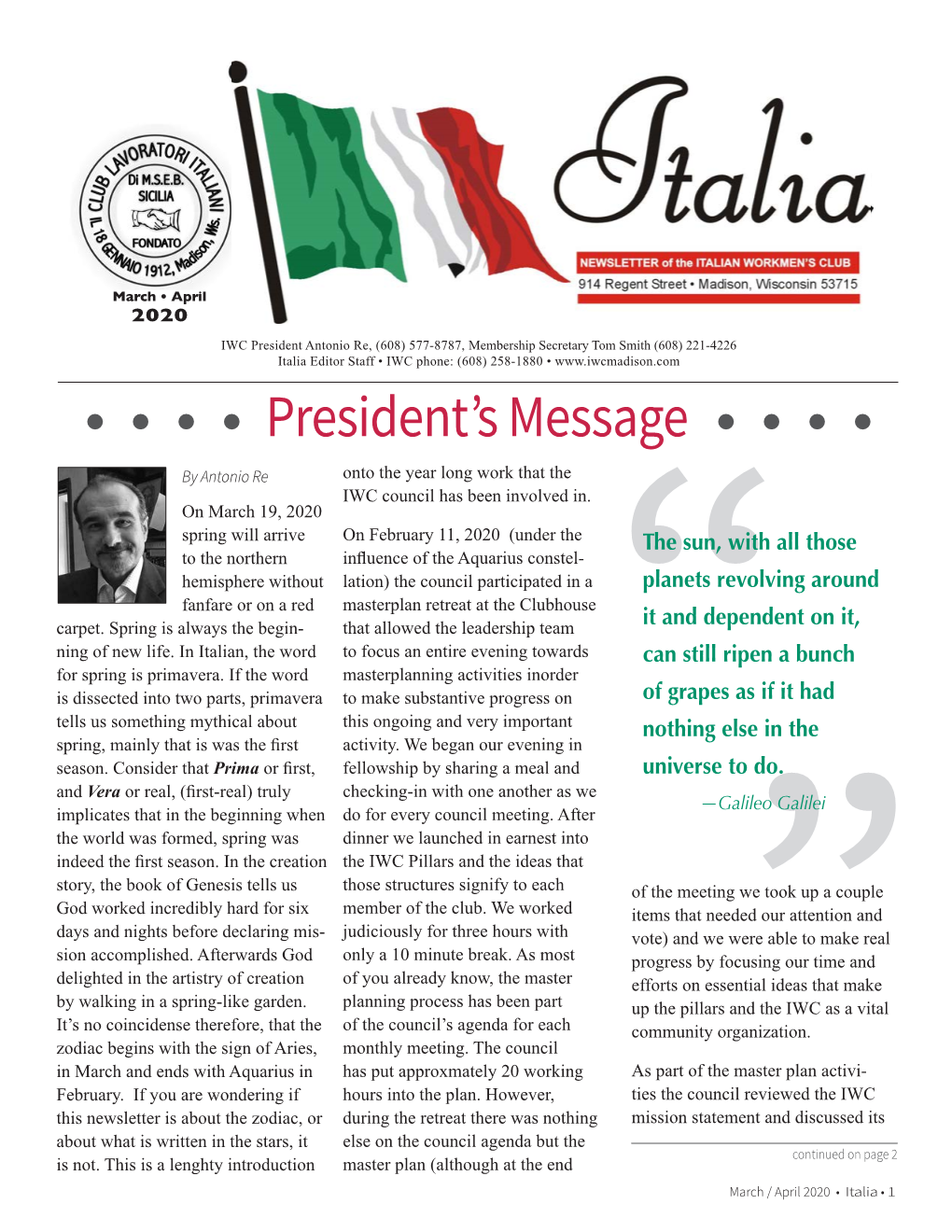 Italia – March-April 2020