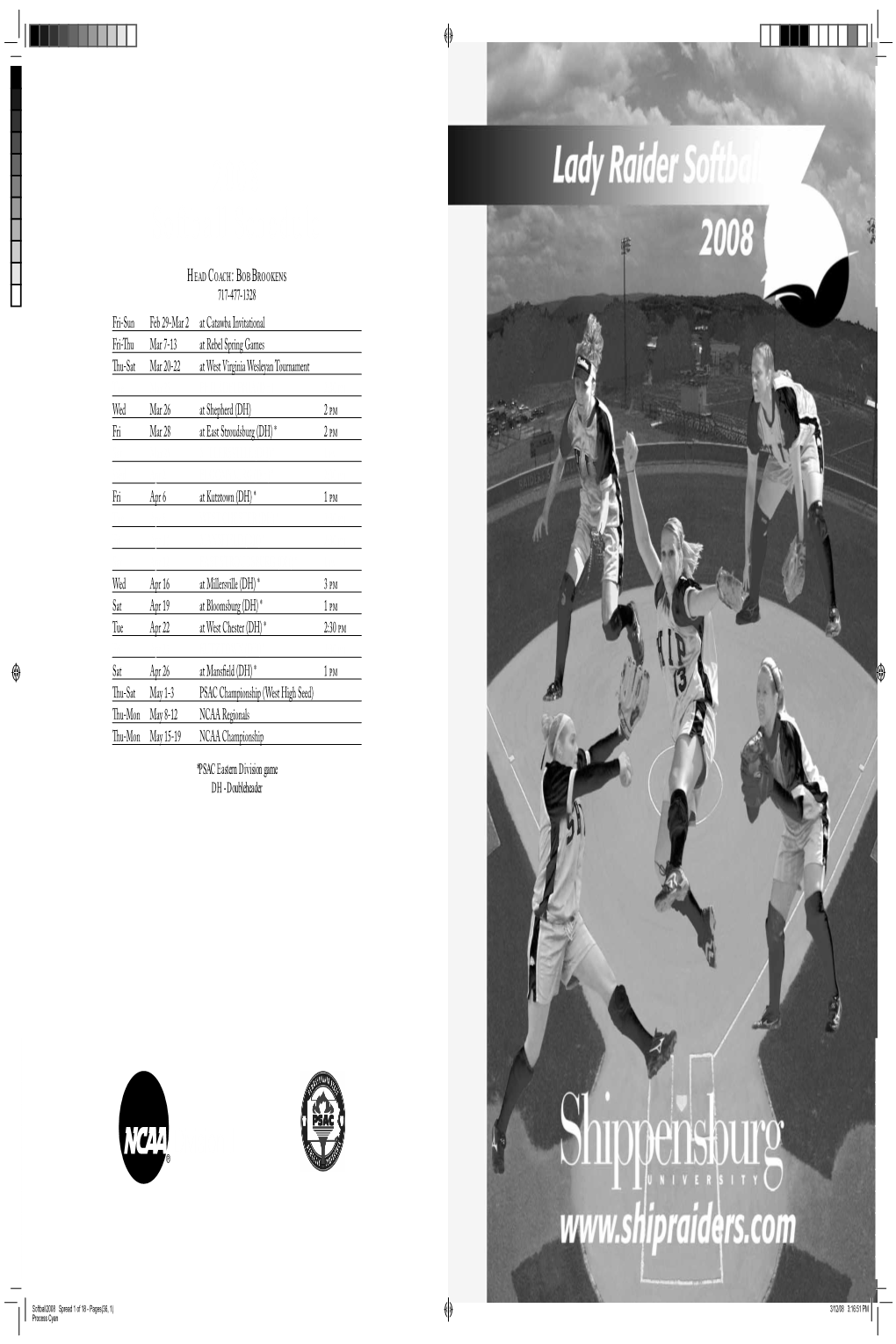 2008 Softball Schedule