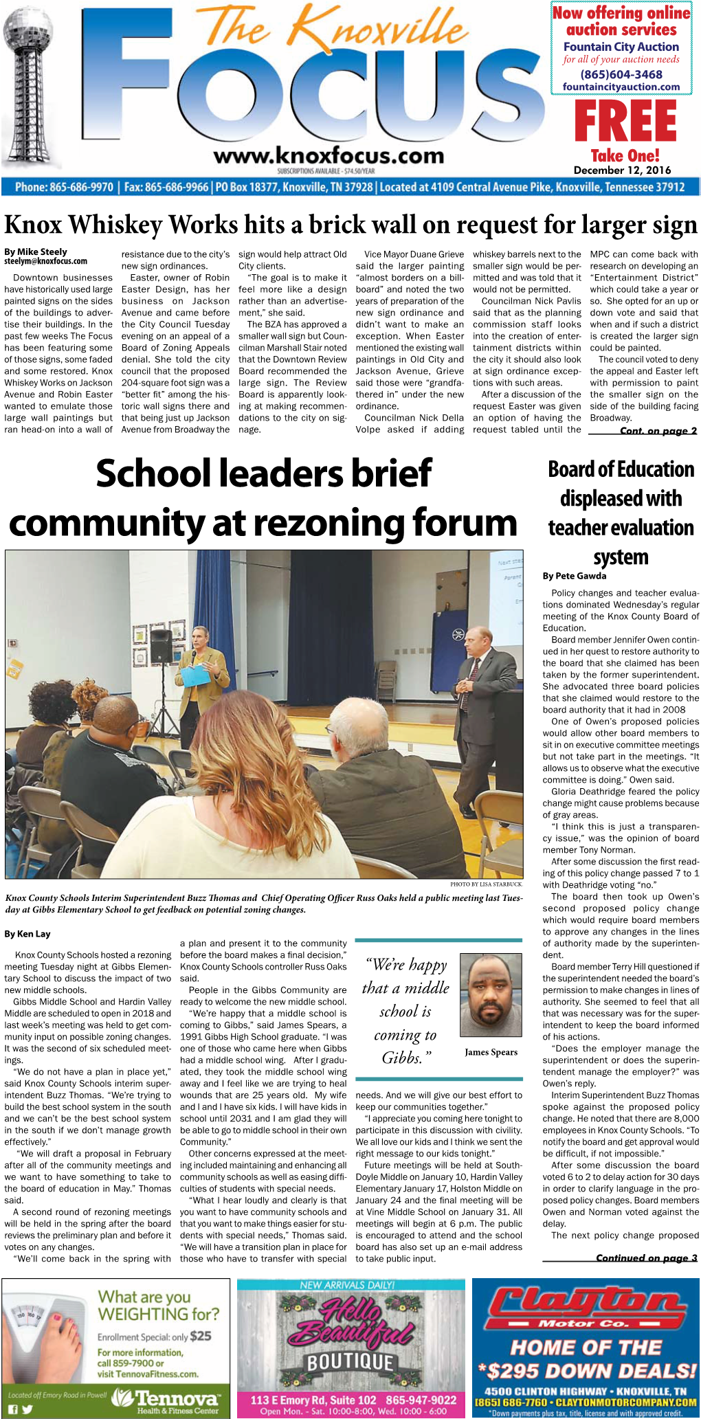 School Leaders Brief Community at Rezoning Forum