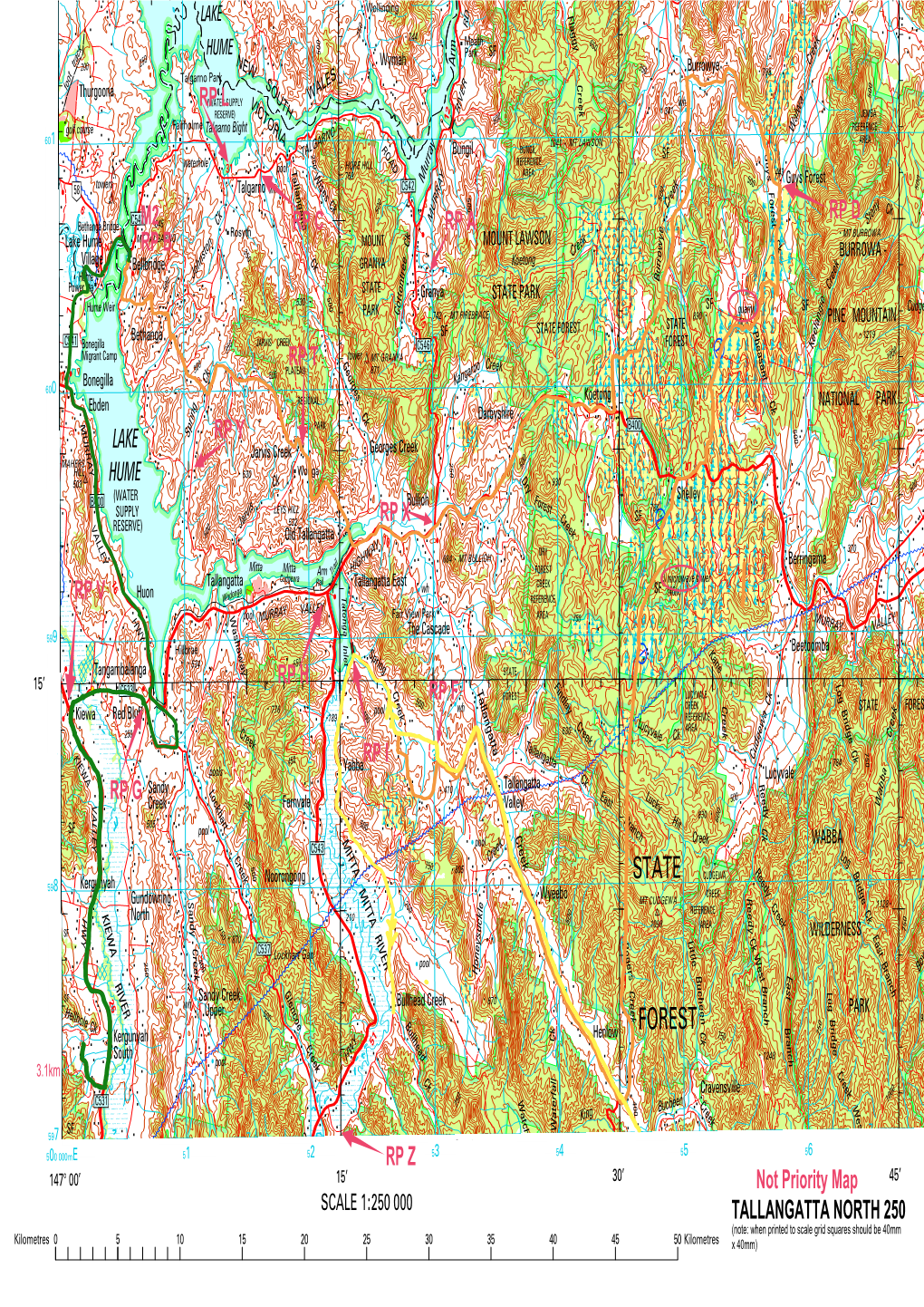 Tallangatta-North-250-Route