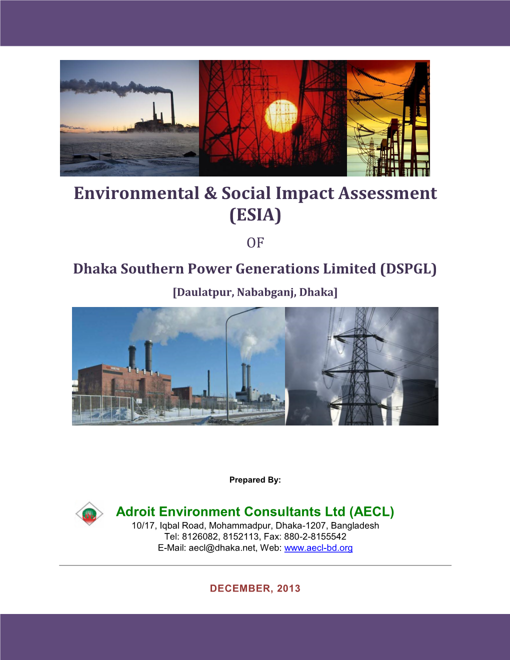 Environmental & Social Impact Assessment (ESIA)