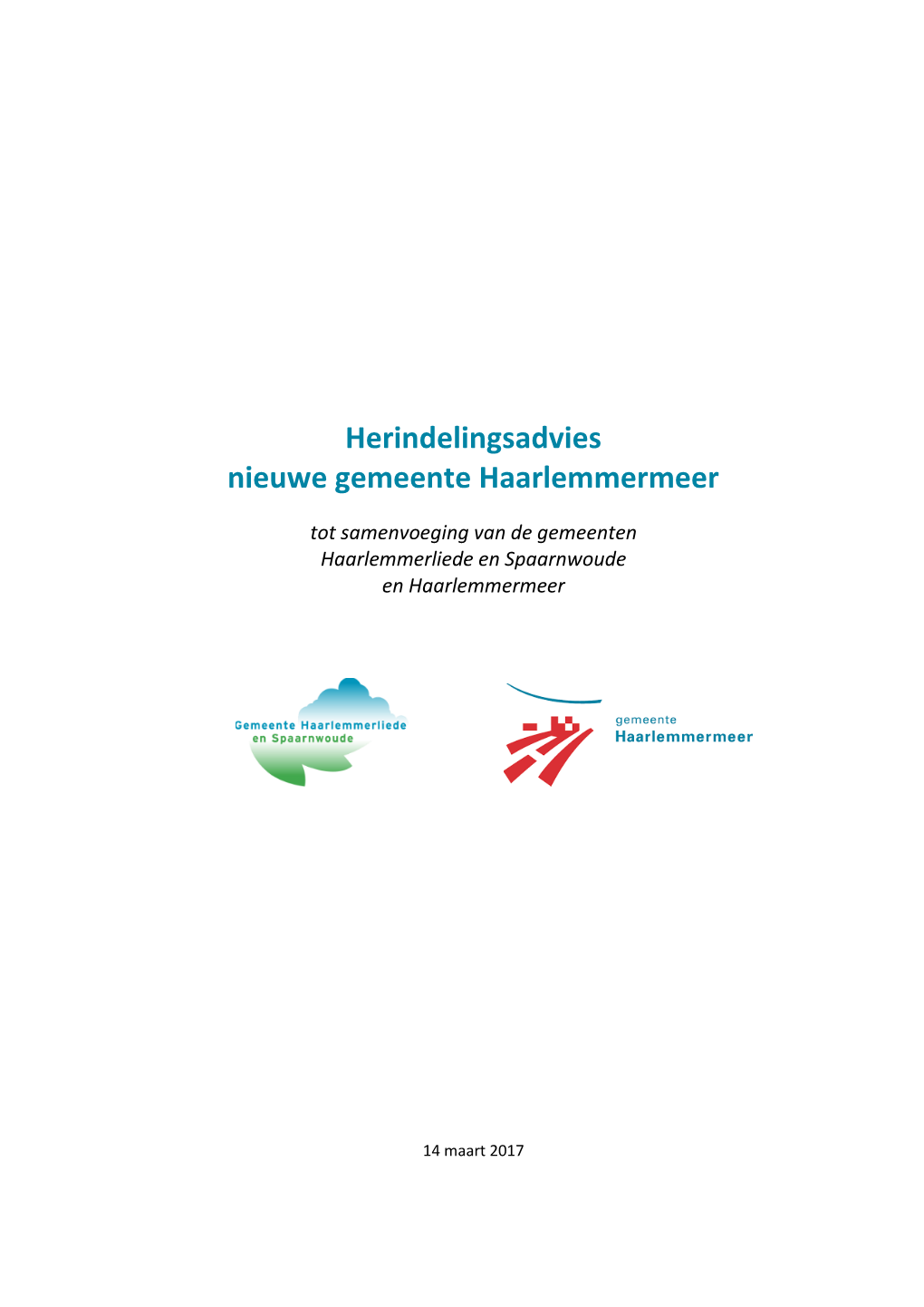 Herindelingsadvies Nieuwe Gemeente Haarlemmermeer