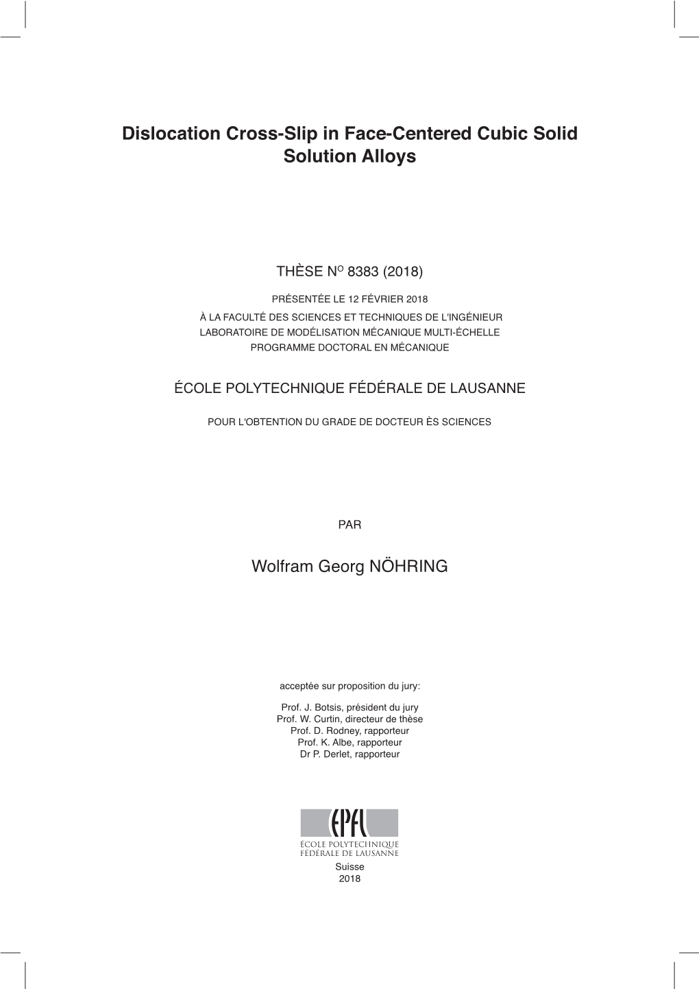 Dislocation Cross-Slip in Face-Centered Cubic Solid Solution Alloys