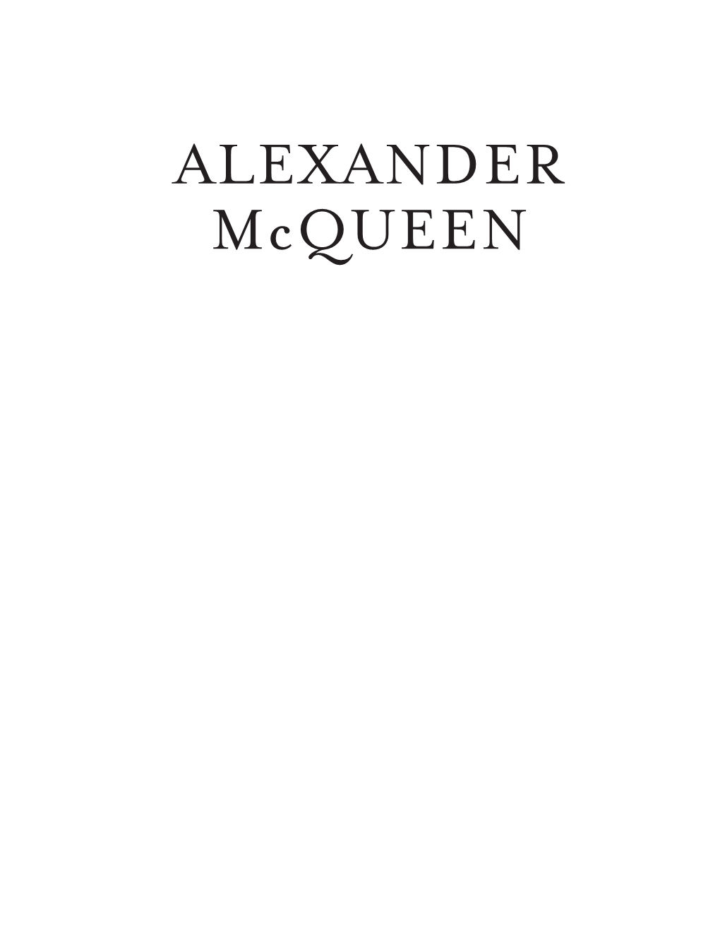 ALEXANDER Mcqueen in Partnership With