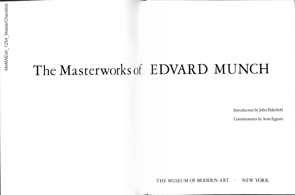 The Masterworks of EDVARD MUNCH