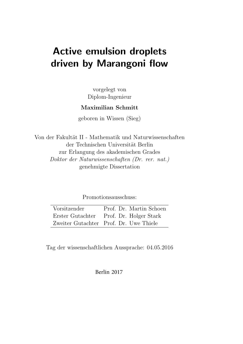Active Emulsion Droplets Driven by Marangoni Flow