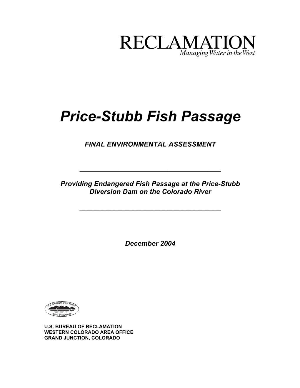 Price-Stubb Fish Passage