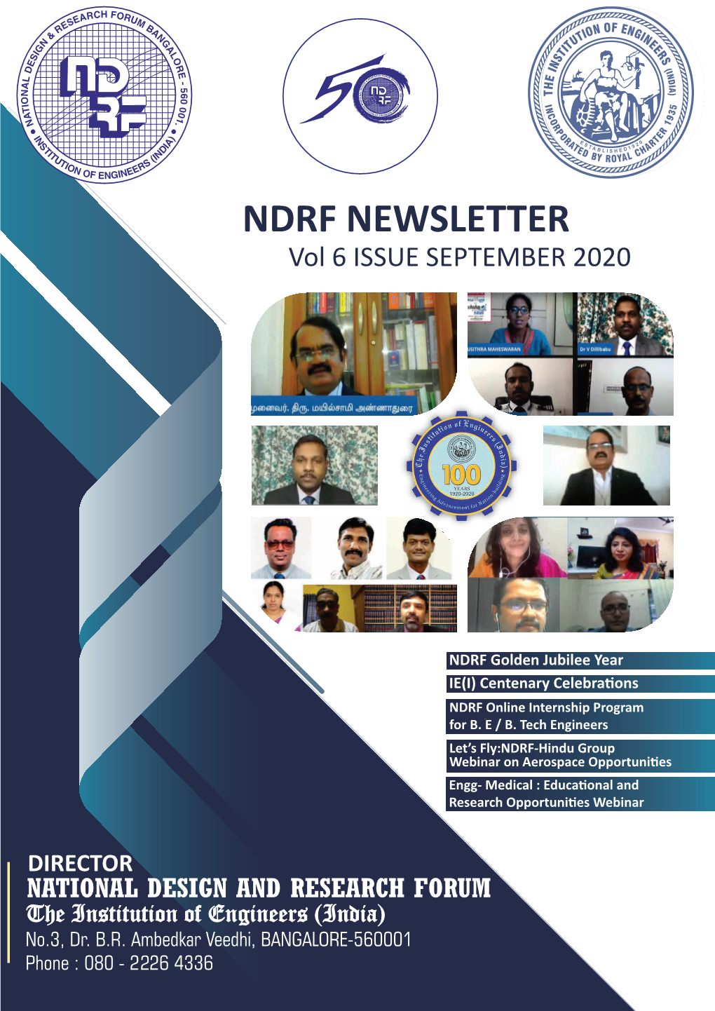 NDRF NEWSLETTER Vol 6 ISSUE SEPTEMBER 2020