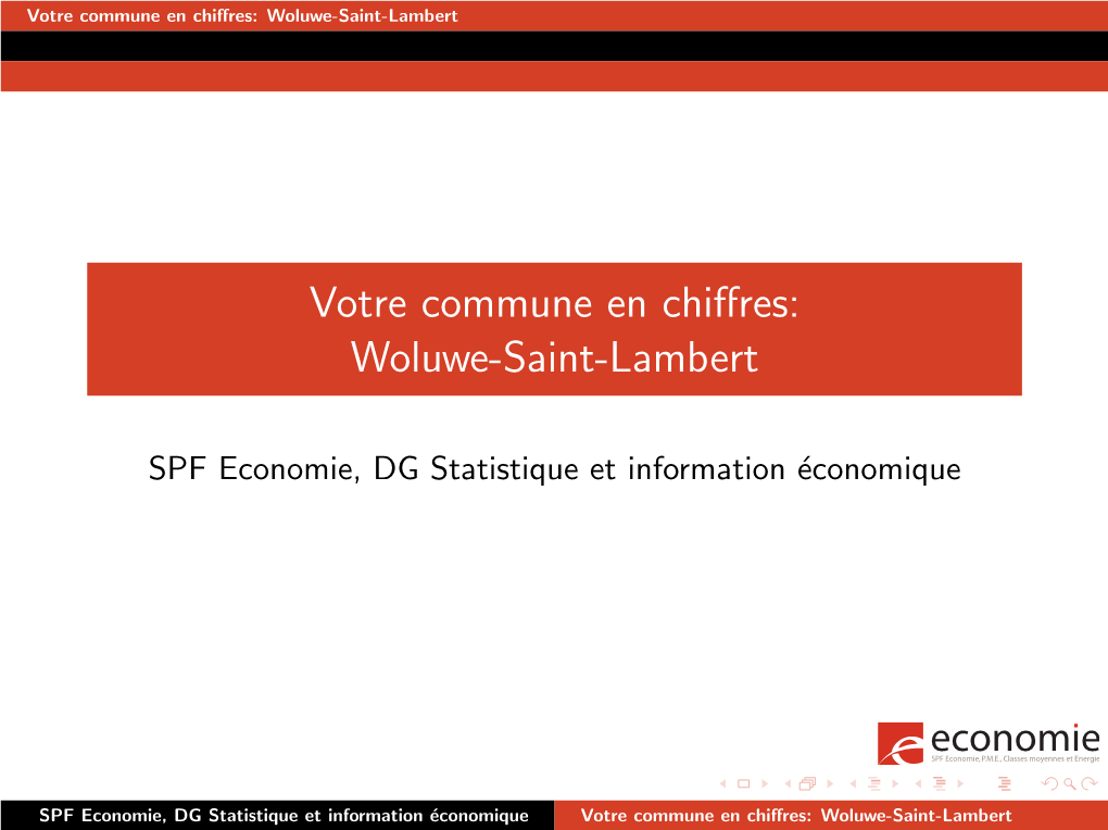 Votre Commune En Chiffres: Woluwe-Saint-Lambert