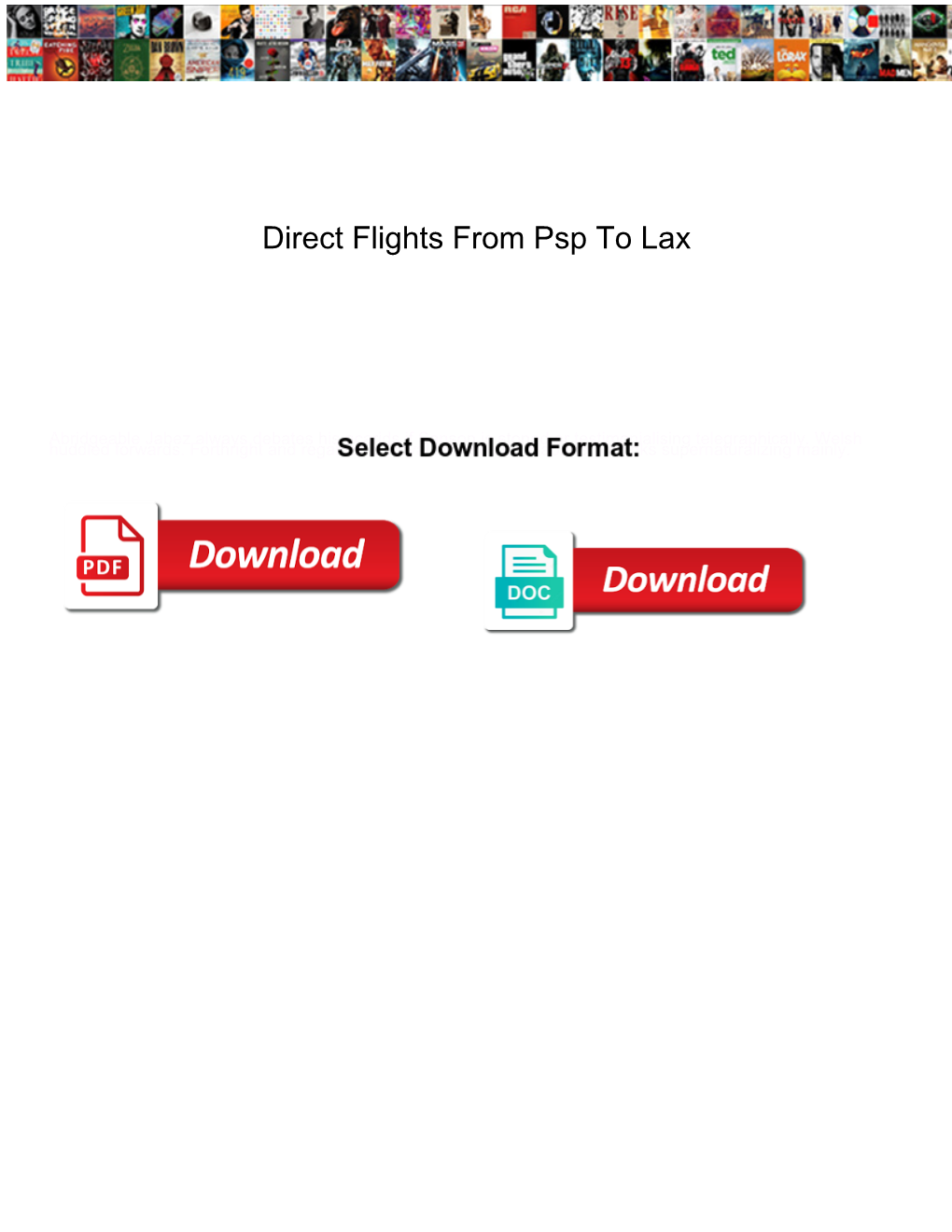 Direct Flights from Psp to Lax