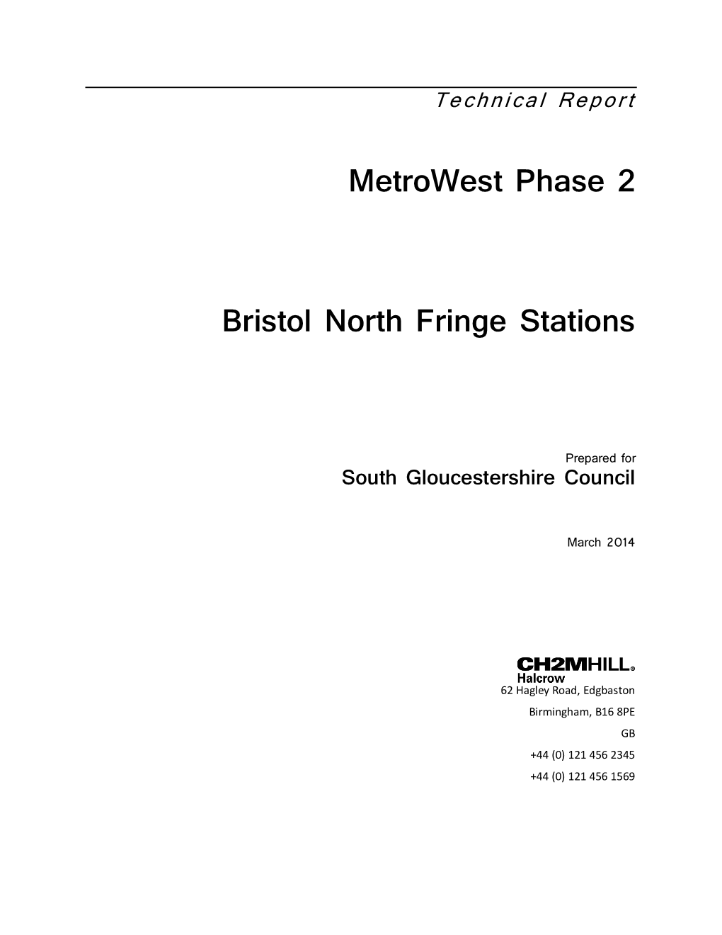 Metrowest Phase Bristol North Fringe Stations