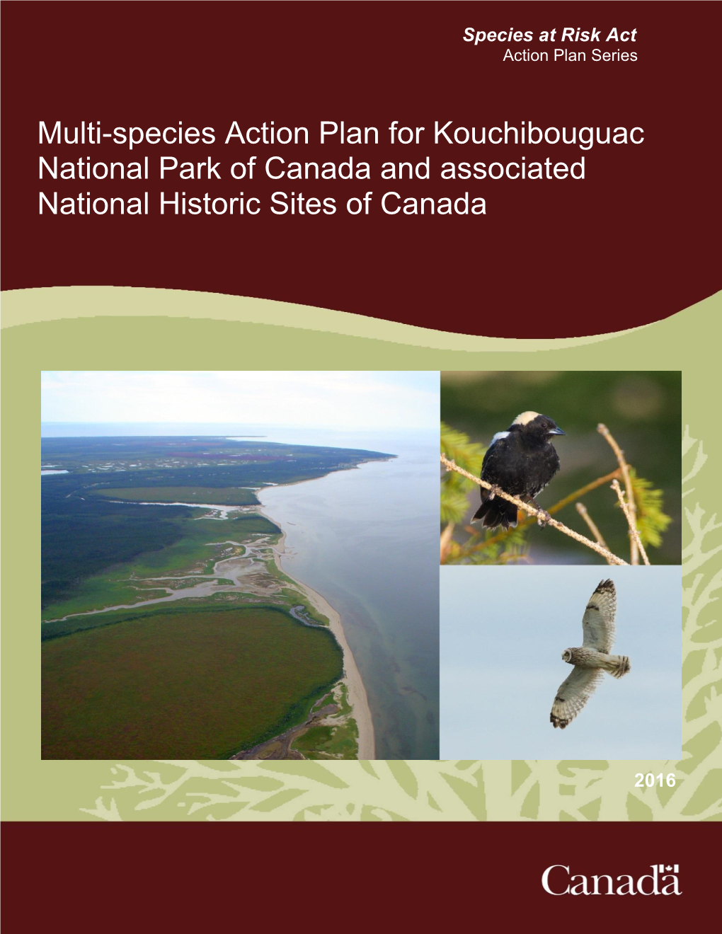 Multi-Species Action Plan for Kouchibouguac National Park of Canada and Associated National Historic Sites of Canada