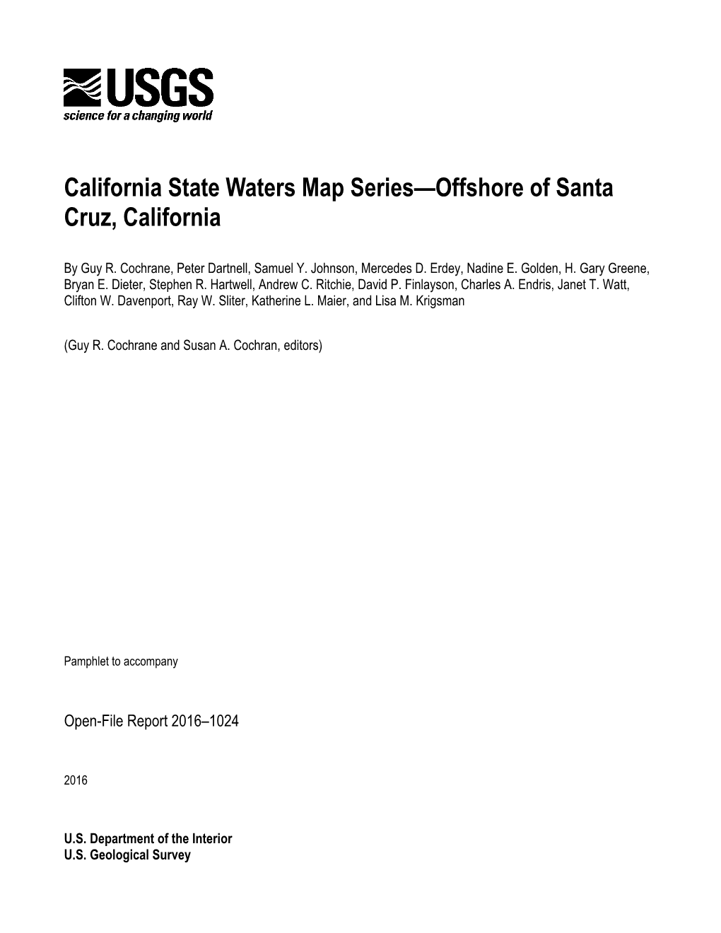 California State Waters Map Series—Offshore of Santa Cruz, California