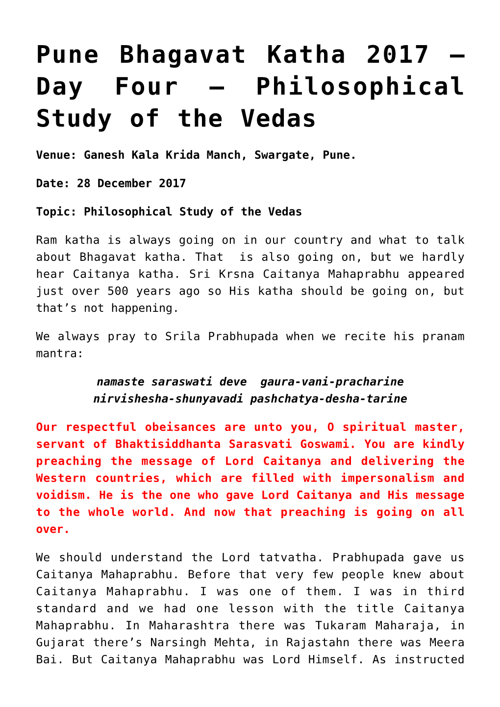 Philosophical Study of the Vedas