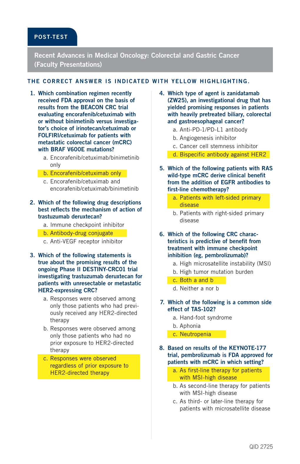 Colorectal and Gastric Cancer (Faculty Presentations)