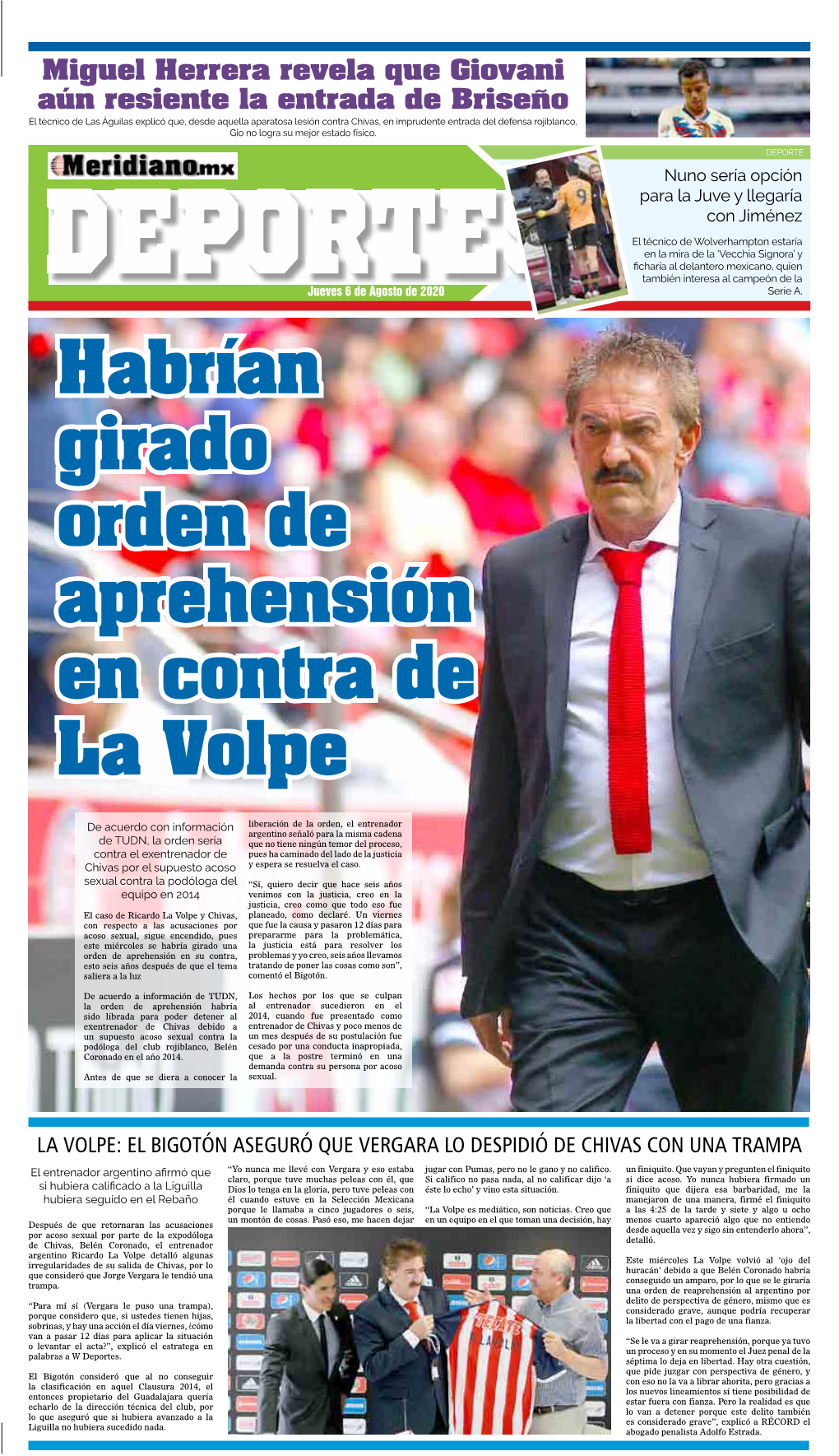 Habrían Girado Orden De Aprehensión En Contra De La Volpe