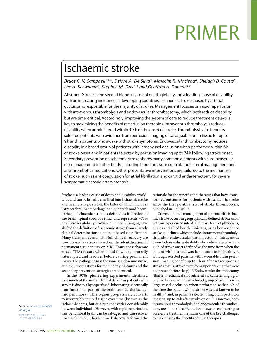 Ischaemic Stroke