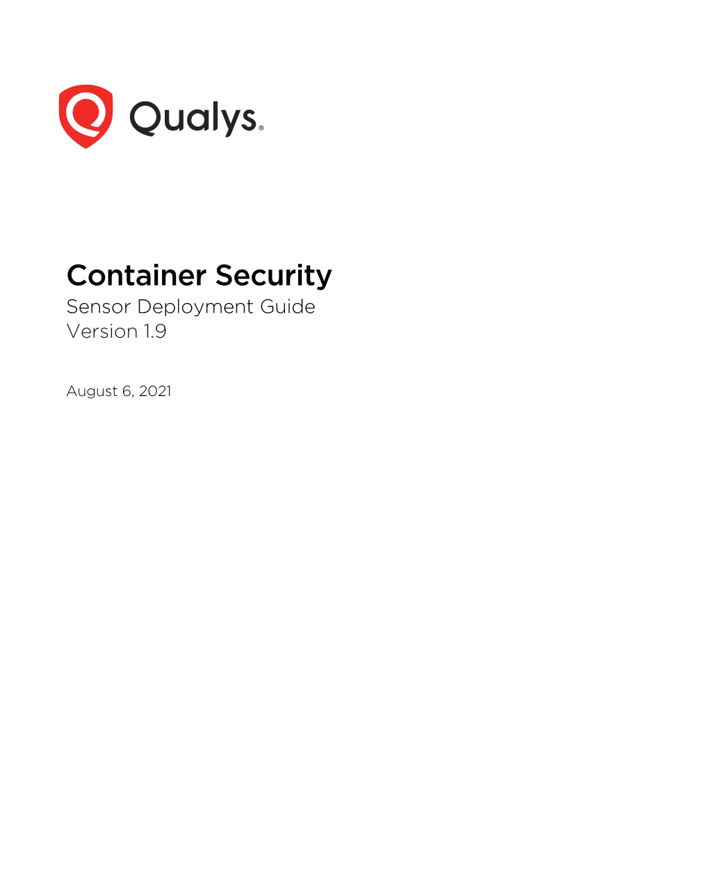Qualys Container Security Sensor Deployment Guide