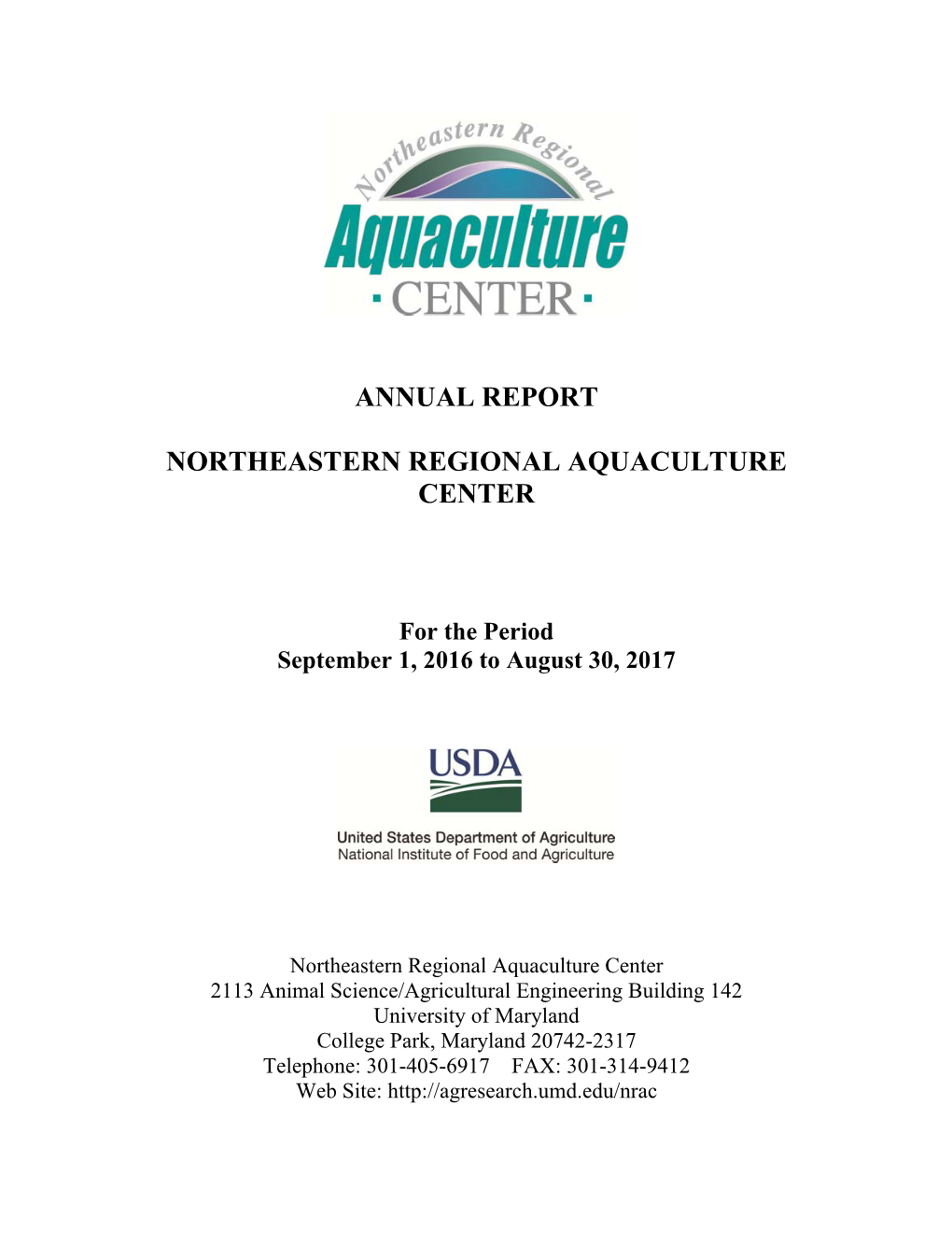 Annual Report Northeastern Regional Aquaculture