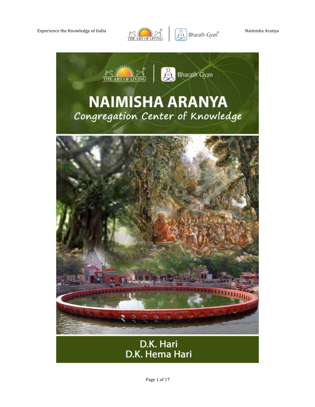Experience the Knowledge of India Naimisha Aranya Page 1 of 17