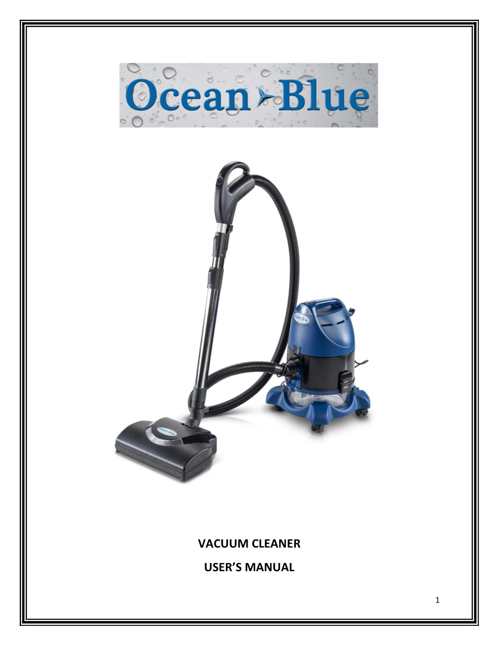 Vacuum Cleaner User's Manual