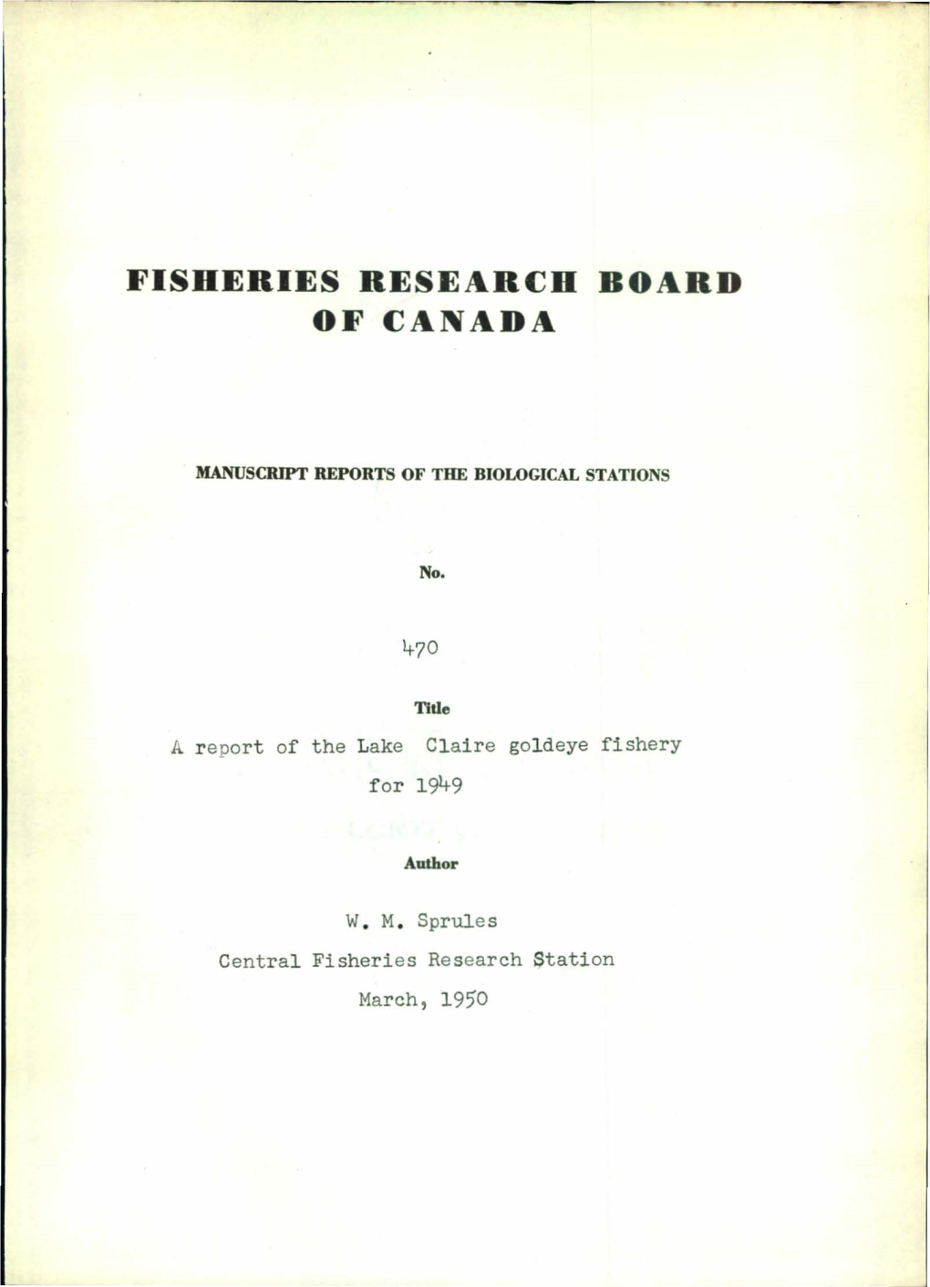 Fisheries Research Board of Canada