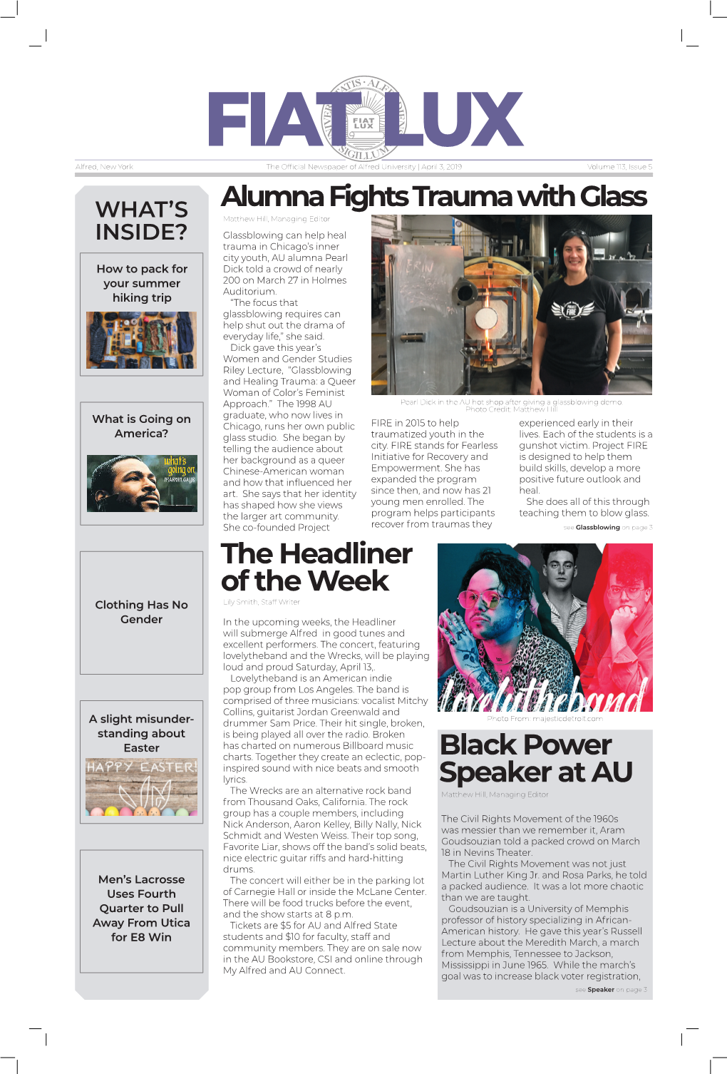 Alumna Fights Trauma with Glass the Headliner of the Week Black Power