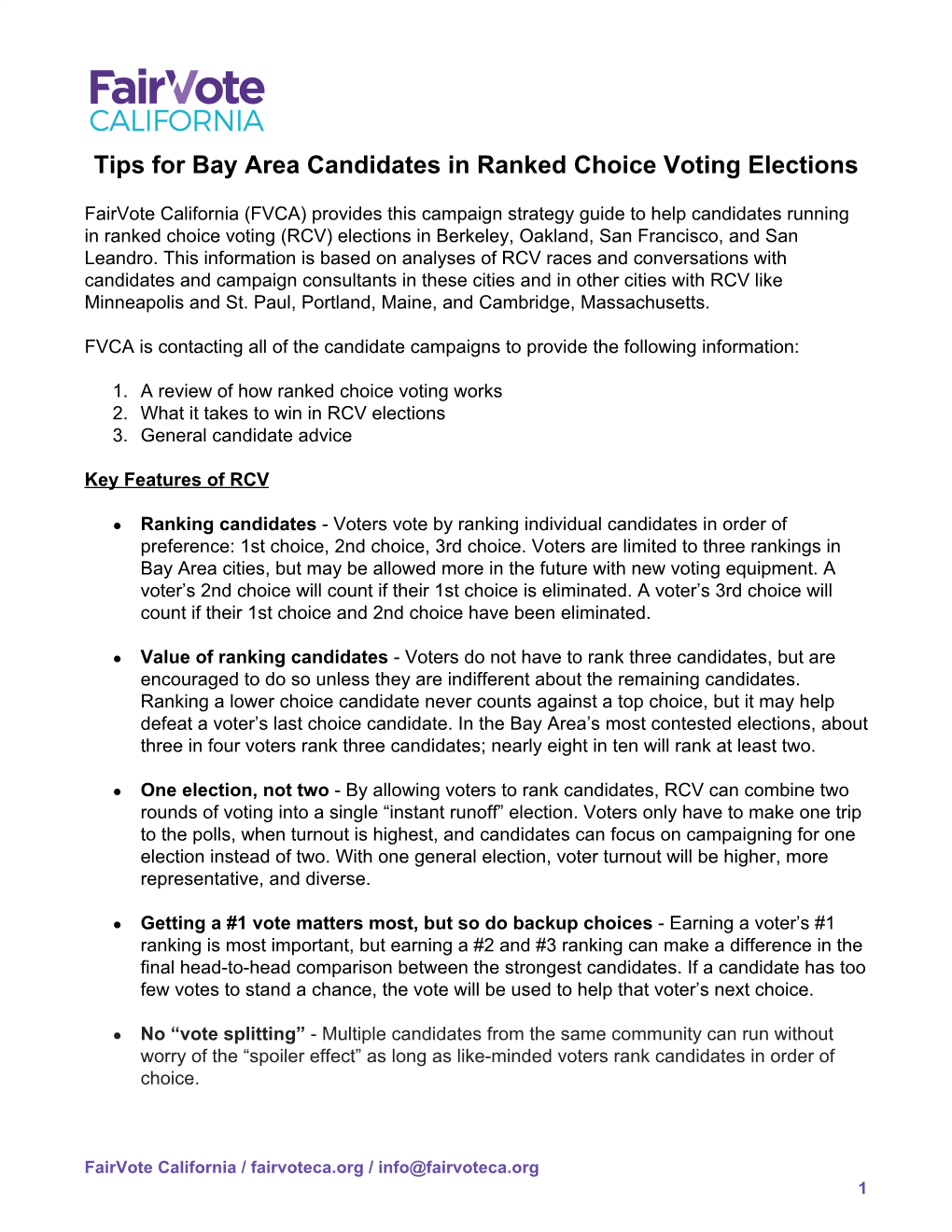 Tips for Bay Area Candidates in Ranked Choice Voting Elections