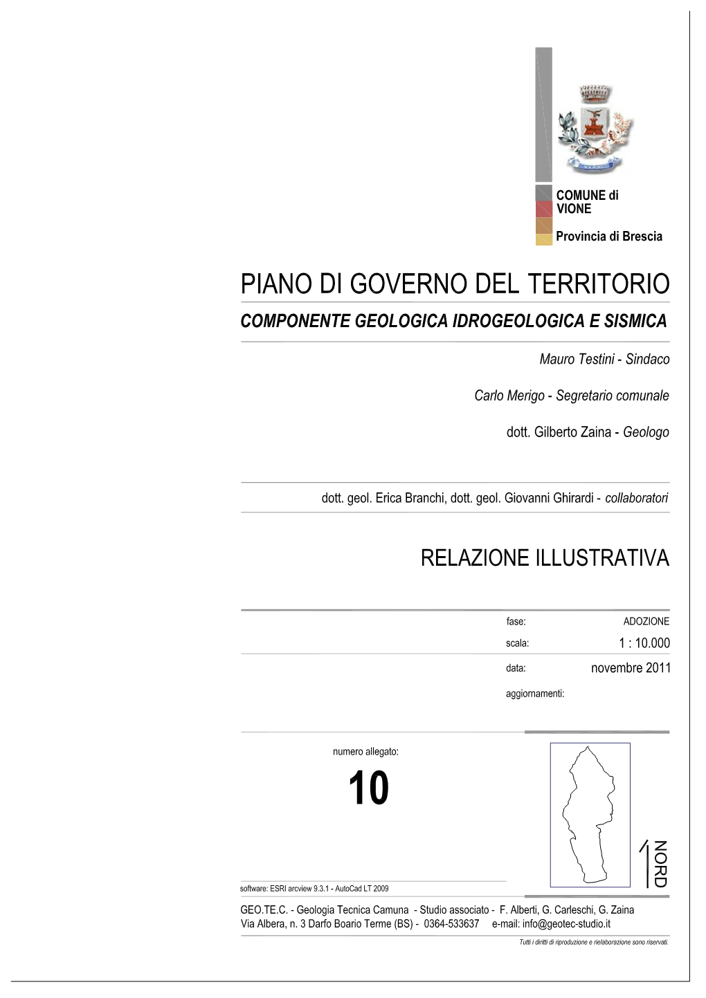 Piano Di Governo Del Territorio, in Attuazione Dell’Art