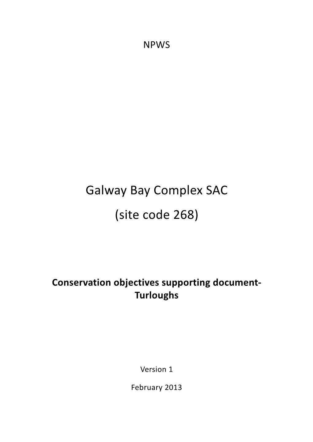 Galway Bay Complex SAC (Site Code 268)
