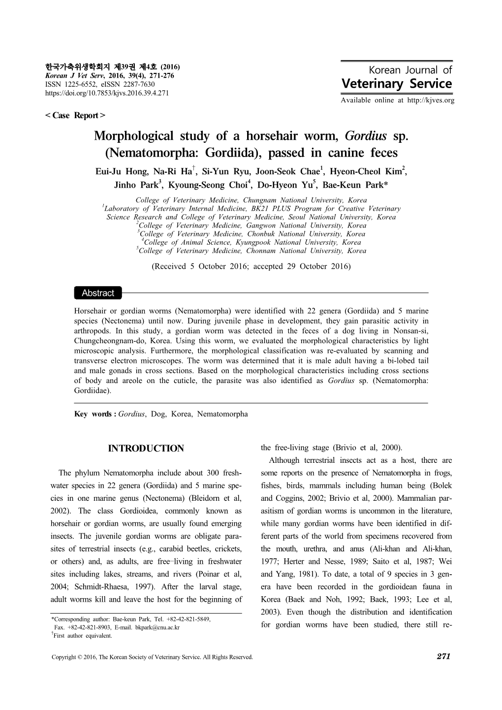 Nematomorpha: Gordiida