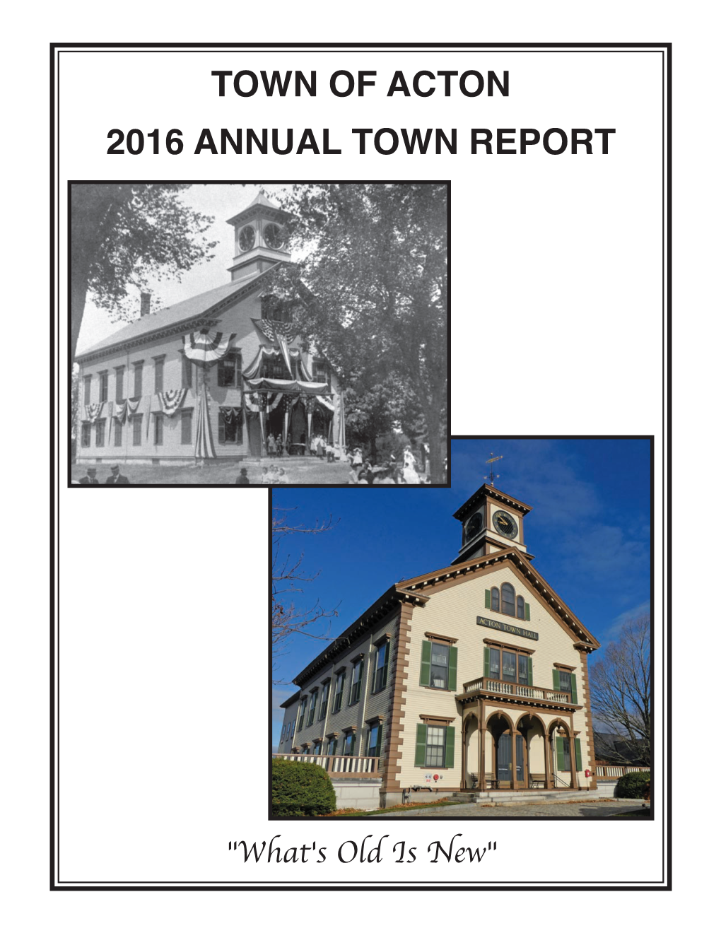 2016 Annual Town Report
