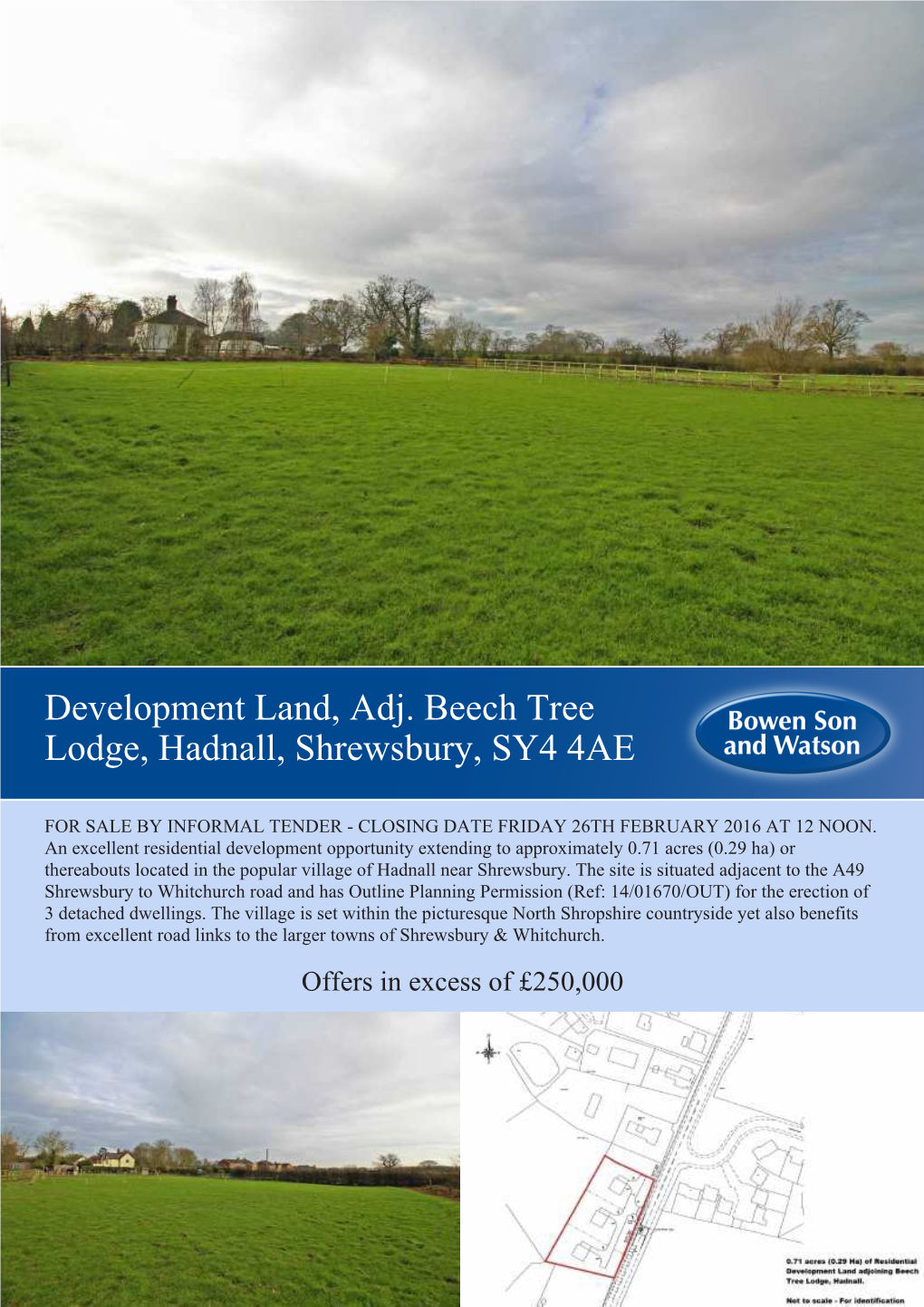 Development Land, Adj. Beech Tree Lodge, Hadnall, Shrewsbury, SY4 4AE